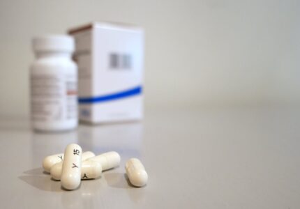 five oblong medication pills